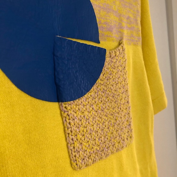 European “Con/fashion” Chest Pocket Knit Sweater Top Blouse - Picture 3 of 16